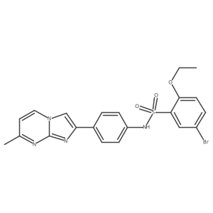 5-bromo-2-ethoxy-N-(4-(7-methylimidazo[1,2-a]pyrimidin-2-yl)phenyl)benzenesulfonamide结构式