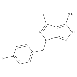 6-[(4-fluorophenyl)methyl]-4-methyl-1H,6H-[1,2]diazolo[3,4-c]pyrazol-3-amine结构式
