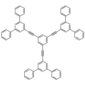 4-[2-[3,5-Bis[2-(2,6-dipyridin-2-ylpyridin-4-yl)ethynyl]phenyl]ethynyl]-2,6-dipyridin-2-ylpyridine结构式