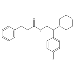 N-(2-(4-fluorophenyl)-2-morpholinoethyl)-3-phenylpropanamide结构式