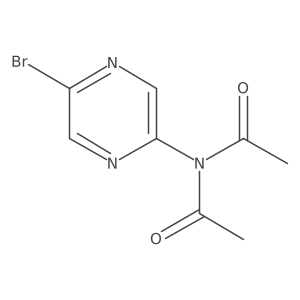 N-acetyl-N-(5-bromo-2-pyrazinyl)acetamide Structure