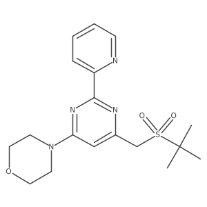 4-Morpholin-4-yl-2-pyridin-2-yl-6-(tert-butylsulfonylmethyl)pyrimidine Structure