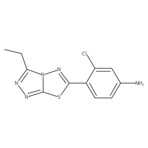 3-Chloro-4-(3-ethyl-1,2,4-triazolo[3,4-b][1,3,4]thiadiazol-6-yl)benzenamine Structure