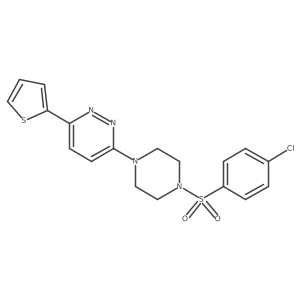 3-(4-((4-Chlorophenyl)sulfonyl)piperazin-1-yl)-6-(thiophen-2-yl)pyridazine Structure