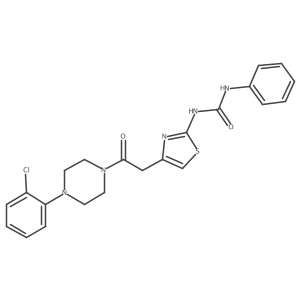 1-(4-(2-(4-(2-Chlorophenyl)piperazin-1-yl)-2-oxoethyl)thiazol-2-yl)-3-phenylurea结构式