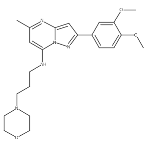 2-(3,4-dimethoxyphenyl)-5-methyl-N-[3-(morpholin-4-yl)propyl]pyrazolo[1,5-a]pyrimidin-7-amine Structure