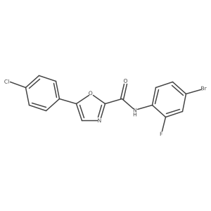 N-(4-bromo-2-fluorophenyl)-5-(4-chlorophenyl)oxazole-2-carboxamide结构式