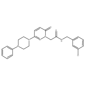 N-(3-chlorobenzyl)-2-[6-oxo-3-(4-phenylpiperazin-1-yl)pyridazin-1(6H)-yl]acetamide结构式