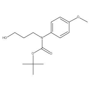 tert-butyl N-(3-hydroxypropyl)-N-(4-methoxyphenyl)carbamate Structure
