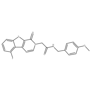 2-(9-fluoro-4-oxo[1]benzothieno[3,2-d]pyrimidin-3(4H)-yl)-N-(4-methoxybenzyl)acetamide结构式