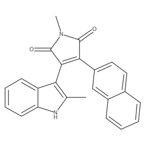 1-Methyl-3-(2-methyl-1h-indol-3-yl)-4-(2-naphthalenyl)-1h-pyrrole-2,5-dione结构式