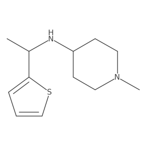 1-Methyl-N-[1-(thiophen-2-yl)ethyl]piperidin-4-amine结构式