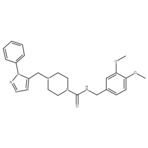 N-(3,4-dimethoxybenzyl)-4-((1-phenyl-1H-tetrazol-5-yl)methyl)piperazine-1-carboxamide Structure