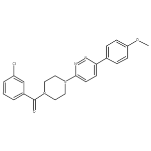 3-[4-(3-Chlorobenzoyl)piperazin-1-yl]-6-(4-methoxyphenyl)pyridazine结构式
