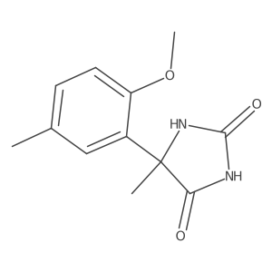 5-(2-Methoxy-5-methylphenyl)-5-methylimidazolidine-2,4-dione结构式