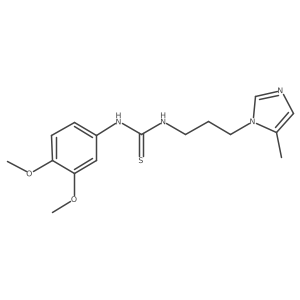 1-(3,4-Dimethoxyphenyl)-3-(3-(5-methyl-1H-imidazol-1-yl)propyl)thiourea Structure
