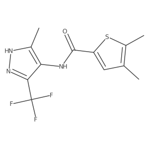 4,5-Dimethyl-N-[5-methyl-3-(trifluoromethyl)-1H-pyrazol-4-yl]-2-thiophenecarboxamide结构式