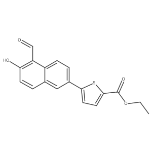 Ethyl 5-(5-formyl-6-hydroxy-2-naphthalenyl)-2-thiophenecarboxylate Structure
