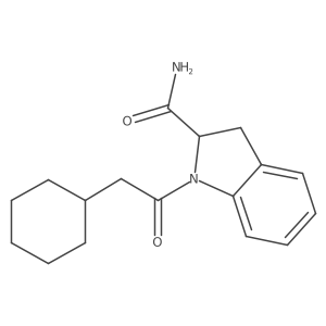 1-(2-Cyclohexylacetyl)indoline-2-carboxamide Structure