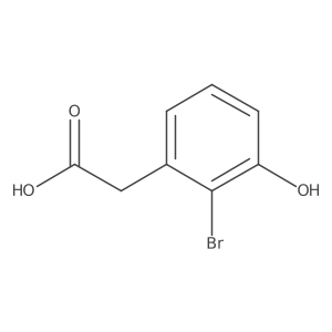 2-Bromo-3-hydroxybenzeneacetic acid结构式