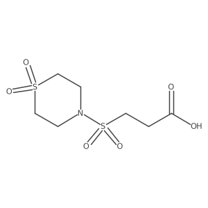 Propanoic acid, 3-[(1,1-dioxido-4-thiomorpholinyl)sulfonyl]-结构式