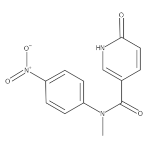 1,6-Dihydro-N-methyl-N-(4-nitrophenyl)-6-oxo-3-pyridinecarboxamide结构式