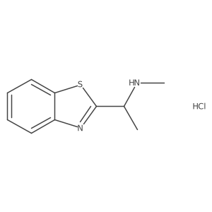 [1-(1,3-Benzothiazol-2-yl)ethyl](methyl)amine hydrochloride Structure