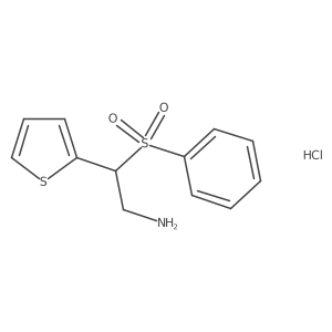 2-(Benzenesulfonyl)-2-(thiophen-2-yl)ethan-1-amine hydrochloride结构式