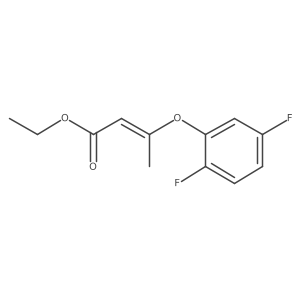 3-(2,5-Difluoro-phenoxy)-but-2-enoic acid ethyl ester结构式