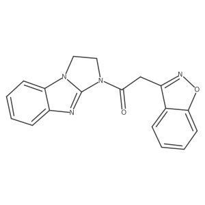 2-(benzo[d]isoxazol-3-yl)-1-(2,3-dihydro-1H-benzo[d]imidazo[1,2-a]imidazol-1-yl)ethanone结构式
