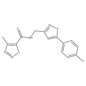 N-{[5-(4-chlorophenyl)-1,2-oxazol-3-yl]methyl}-4-methyl-1,2,3-thiadiazole-5-carboxamide结构式