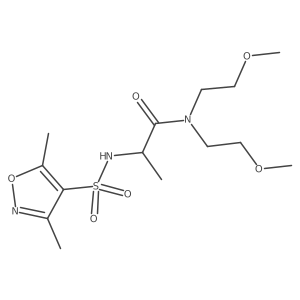 (2S)-2-[[(3,5-Dimethyl-4-isoxazolyl)sulfonyl]amino]-N,N-bis(2-methoxyethyl)propanamide Structure