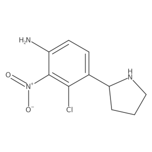 (R)-3-Chloro-2-nitro-4-(pyrrolidin-2-yl)aniline Structure