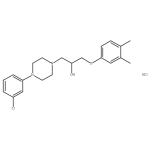 1-(4-(3-Chlorophenyl)piperazin-1-yl)-3-(3,4-dimethylphenoxy)propan-2-ol hydrochloride Structure