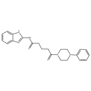 N-(1,3-dihydro-2H-benzimidazol-2-ylidene)-5-oxo-5-[4-(pyridin-2-yl)piperazin-1-yl]pentanamide Structure