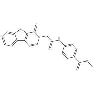 methyl 4-{[(4-oxo[1]benzothieno[3,2-d]pyrimidin-3(4H)-yl)acetyl]amino}benzoate Structure