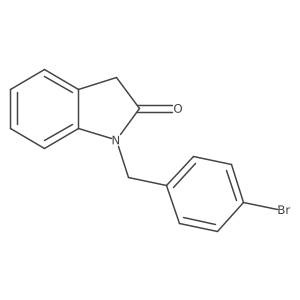 1-[(4-bromophenyl)methyl]-2,3-dihydro-1H-indol-2-one结构式
