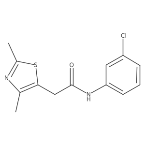 N-(3-chlorophenyl)-2-(2,4-dimethylthiazol-5-yl)acetamide结构式