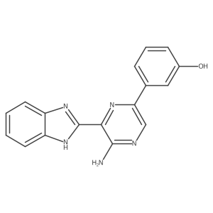 3-(5-Amino-6-(1h-benzo[d]imidazol-2-yl)pyrazin-2-yl)phenol结构式