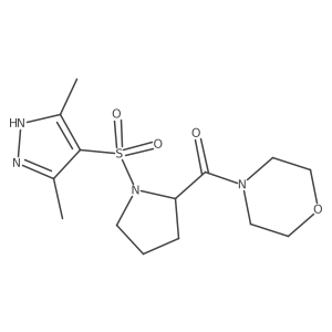 [(2S)-1-[(3,5-Dimethyl-1H-pyrazol-4-yl)sulfonyl]-2-pyrrolidinyl]-4-morpholinylmethanone Structure