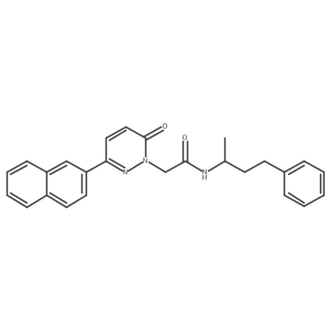 N~1~-(1-methyl-3-phenylpropyl)-2-[3-(2-naphthyl)-6-oxo-1(6H)-pyridazinyl]acetamide结构式