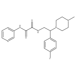 N1-(2-(4-fluorophenyl)-2-(4-methylpiperazin-1-yl)ethyl)-N2-(pyridin-3-yl)oxalamide结构式