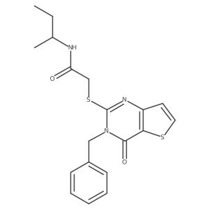 2-({3-benzyl-4-oxo-3H,4H-thieno[3,2-d]pyrimidin-2-yl}sulfanyl)-N-(butan-2-yl)acetamide结构式