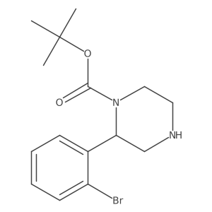 tert-Butyl (R)-2-(2-bromophenyl)piperazine-1-carboxylate Structure