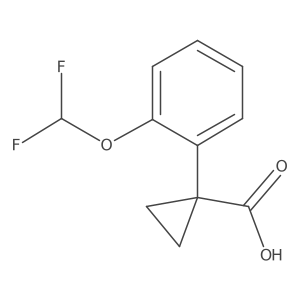 1-[2-(Difluoromethoxy)phenyl]cyclopropane-1-carboxylic acid结构式