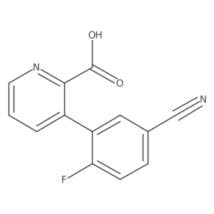 3-(5-Cyano-2-fluorophenyl)picolinic acid Structure