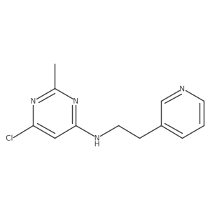 6-chloro-2-methyl-N-(2-(pyridin-3-yl)ethyl)pyrimidin-4-amine结构式