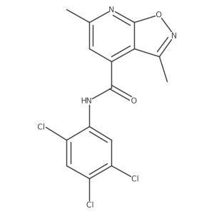 3,6-dimethyl-N-(2,4,5-trichlorophenyl)[1,2]oxazolo[5,4-b]pyridine-4-carboxamide结构式