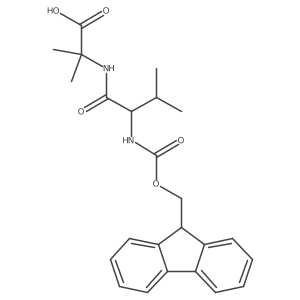 2-[(2S)-2-({[(9H-fluoren-9-yl)methoxy]carbonyl}amino)-3-methylbutanamido]-2-methylpropanoic acid Structure