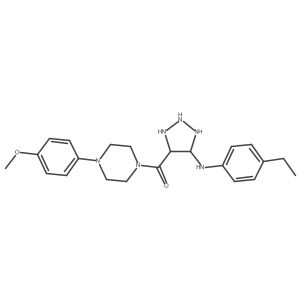 N-(4-ethylphenyl)-4-[4-(4-methoxyphenyl)piperazine-1-carbonyl]-1H-1,2,3-triazol-5-amine结构式